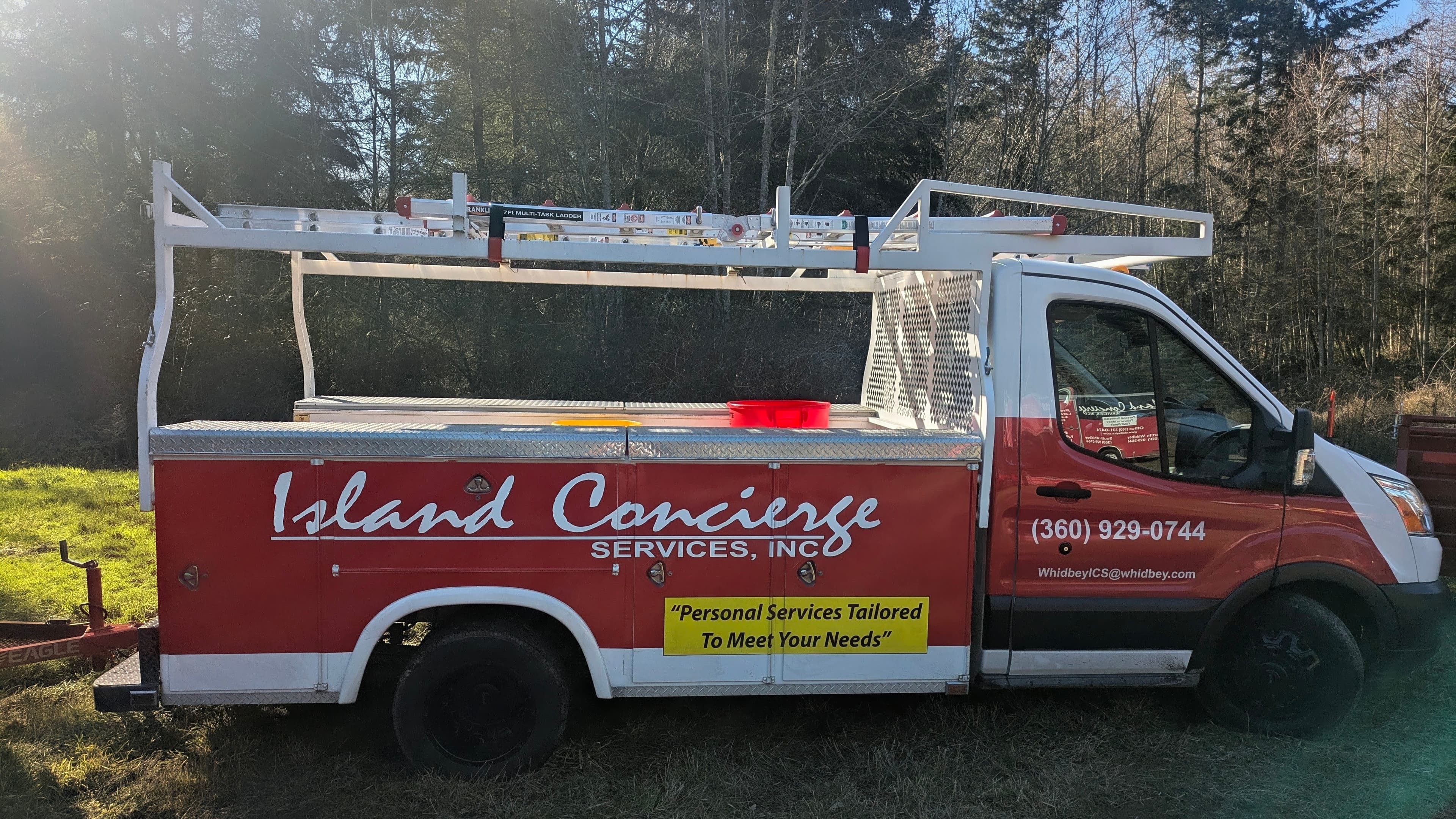 Island Concierge Services branded service truck