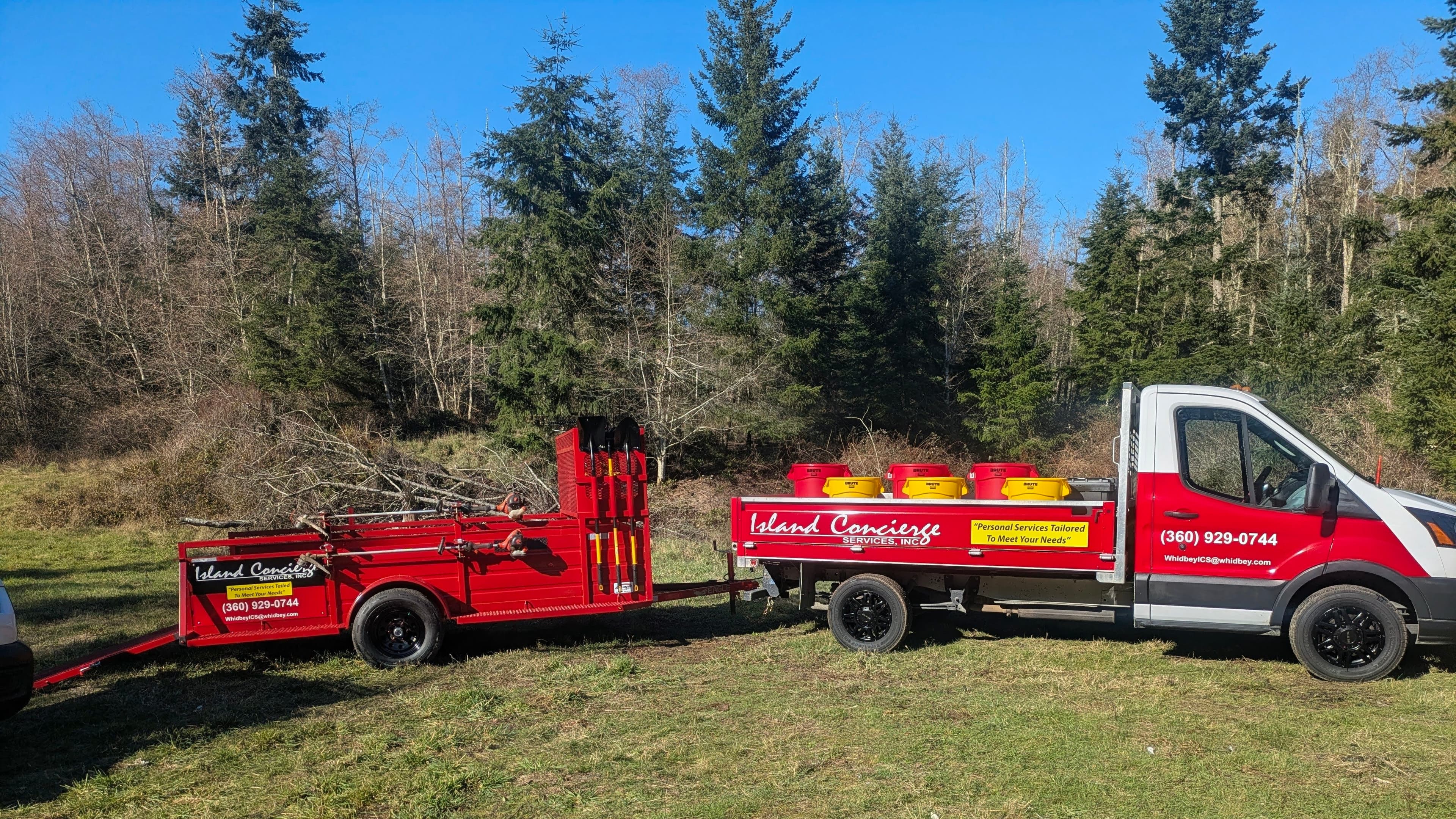 Island Concierge Services truck and trailer